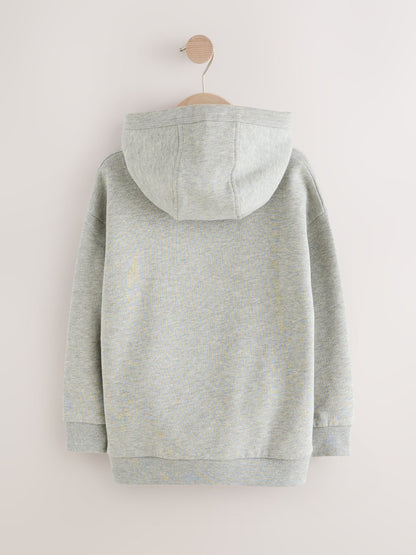 Grey Embroidery Controller Older Boys Graphic Print Hoodie (3-16yrs)