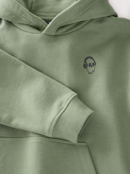 Khaki Skull Sign Off Hoodie (3-16yrs)