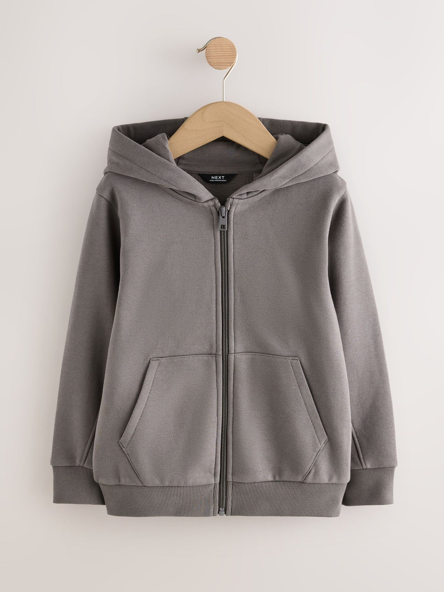 Mink Plain Zip Through Hoodie (3-16yrs)