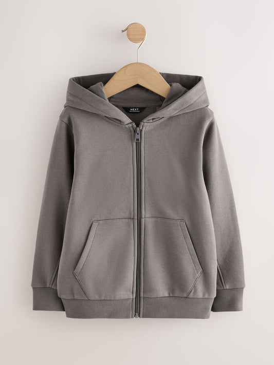Mink Plain Zip Through Hoodie (3-16yrs)