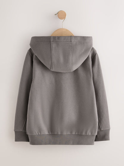 Mink Plain Zip Through Hoodie (3-16yrs)