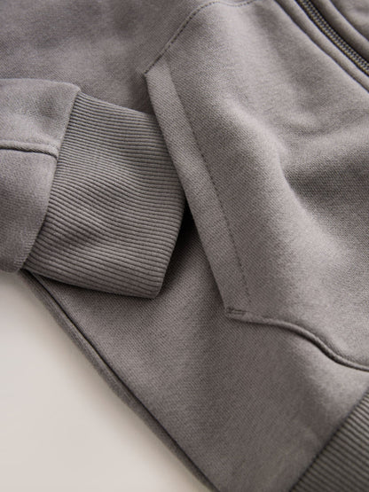 Mink Plain Zip Through Hoodie (3-16yrs)