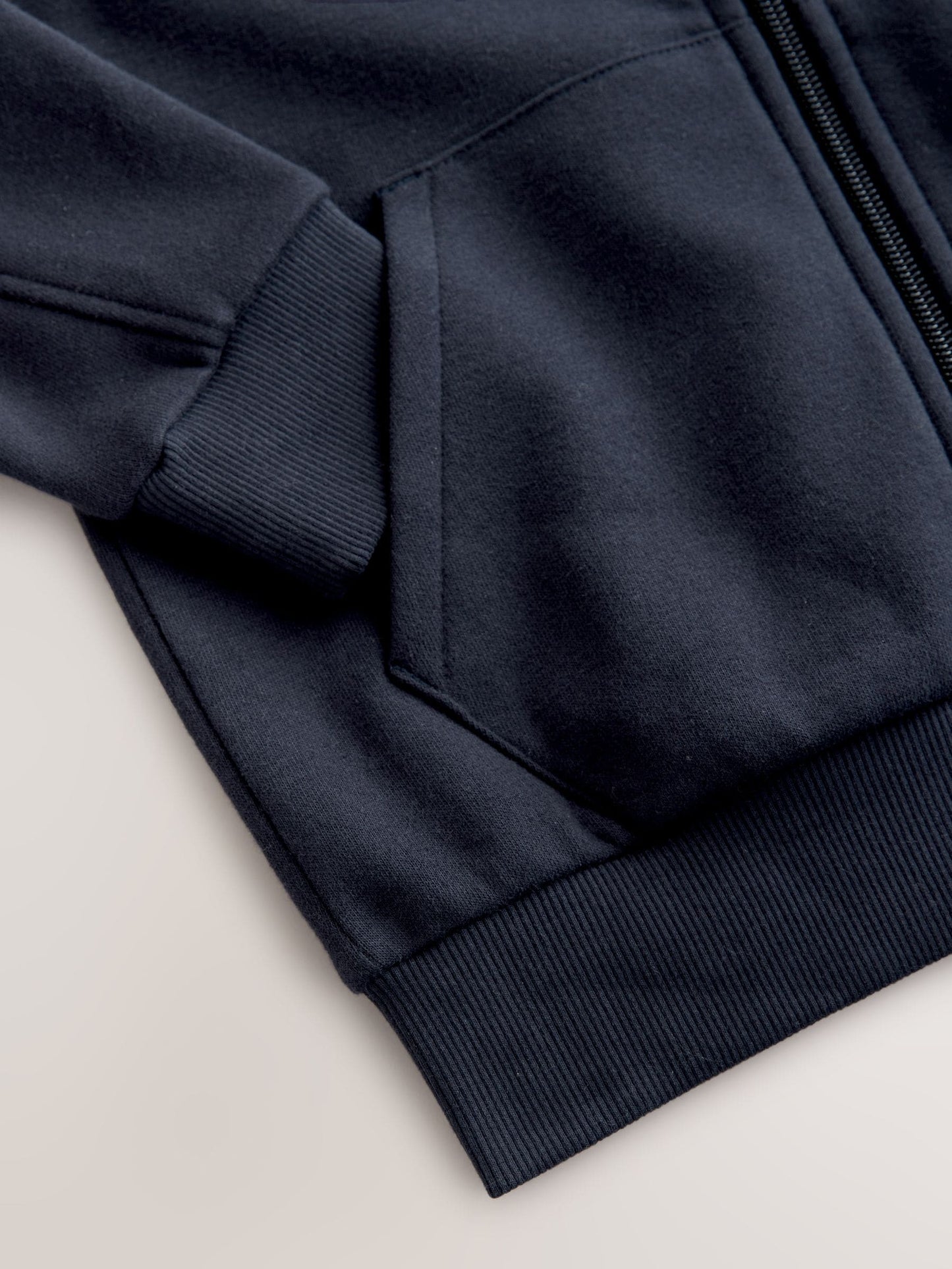 Navy Blue Logo Zip Through Hoodie (3-16yrs)