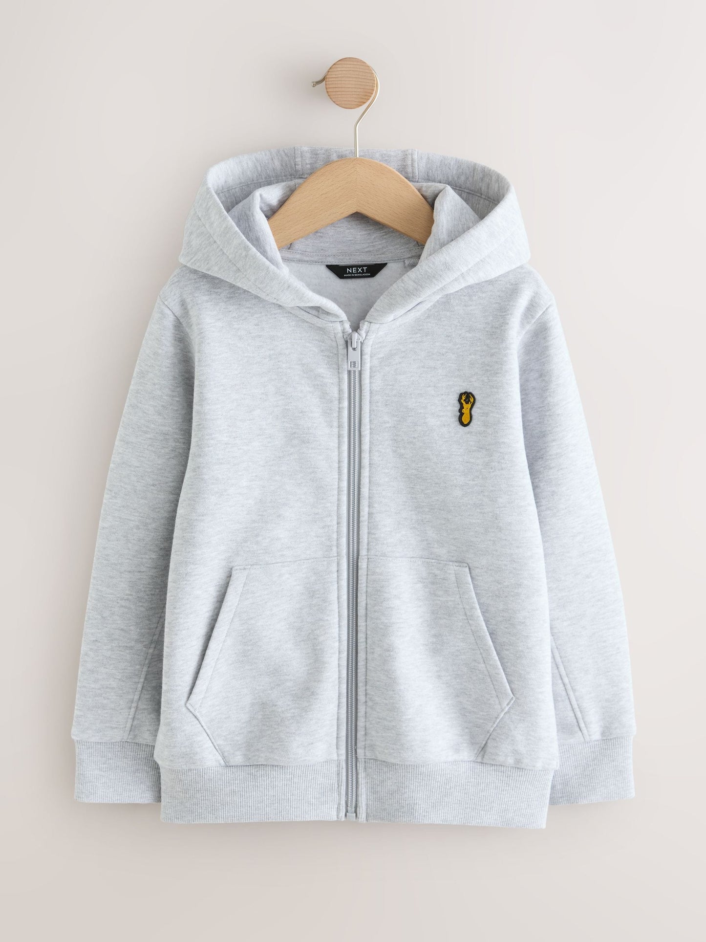 Grey Logo Zip Through Hoodie (3-16yrs)