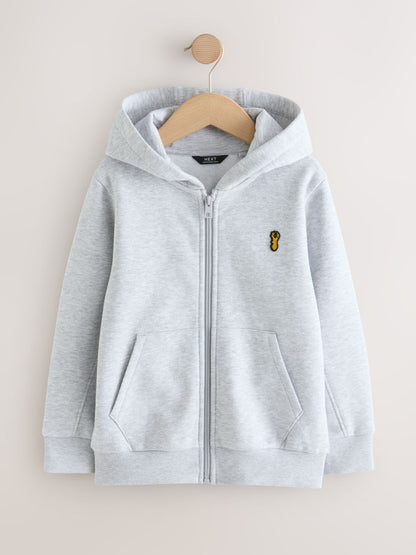 Grey Logo Zip Through Hoodie (3-16yrs)