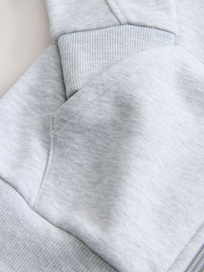 Grey Logo Zip Through Hoodie (3-16yrs)