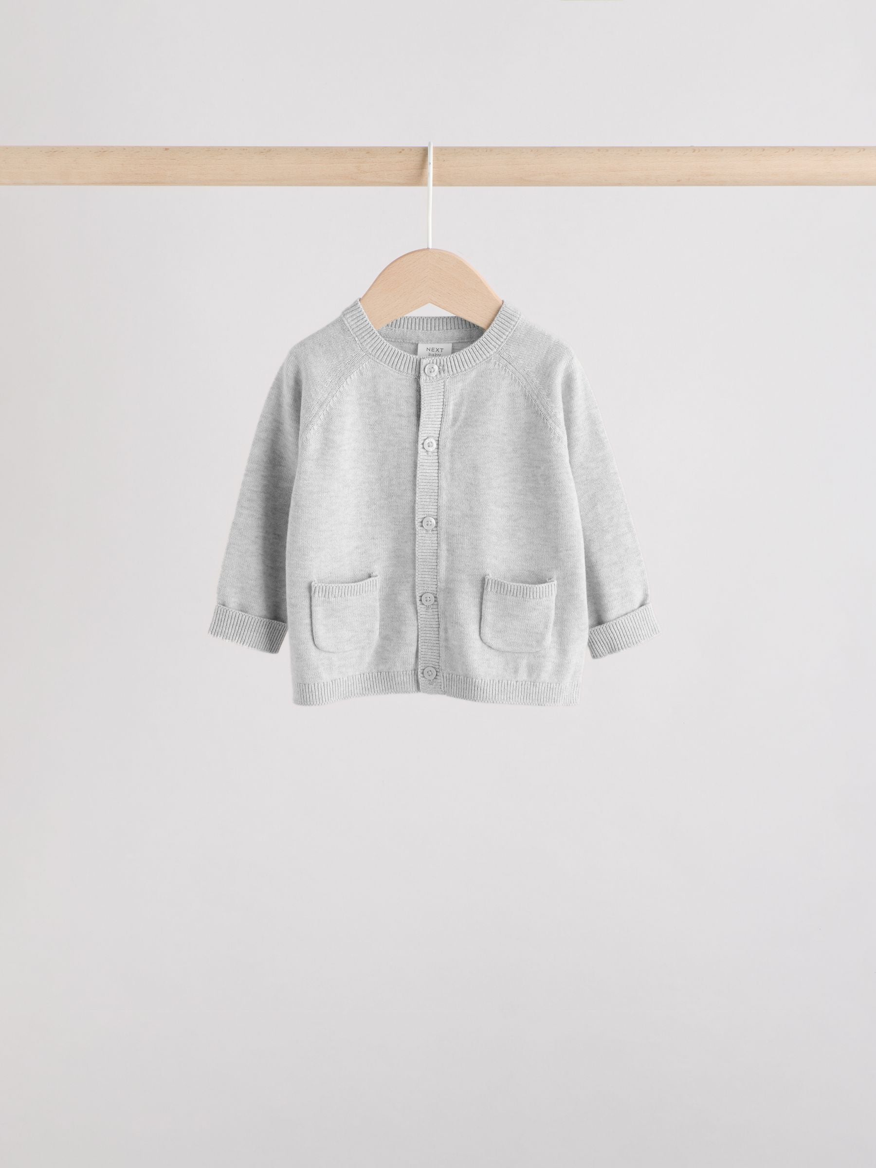 Dsiney Kidz - Grey/White Grey and White 2pk Knitted Baby Cardigan image 3