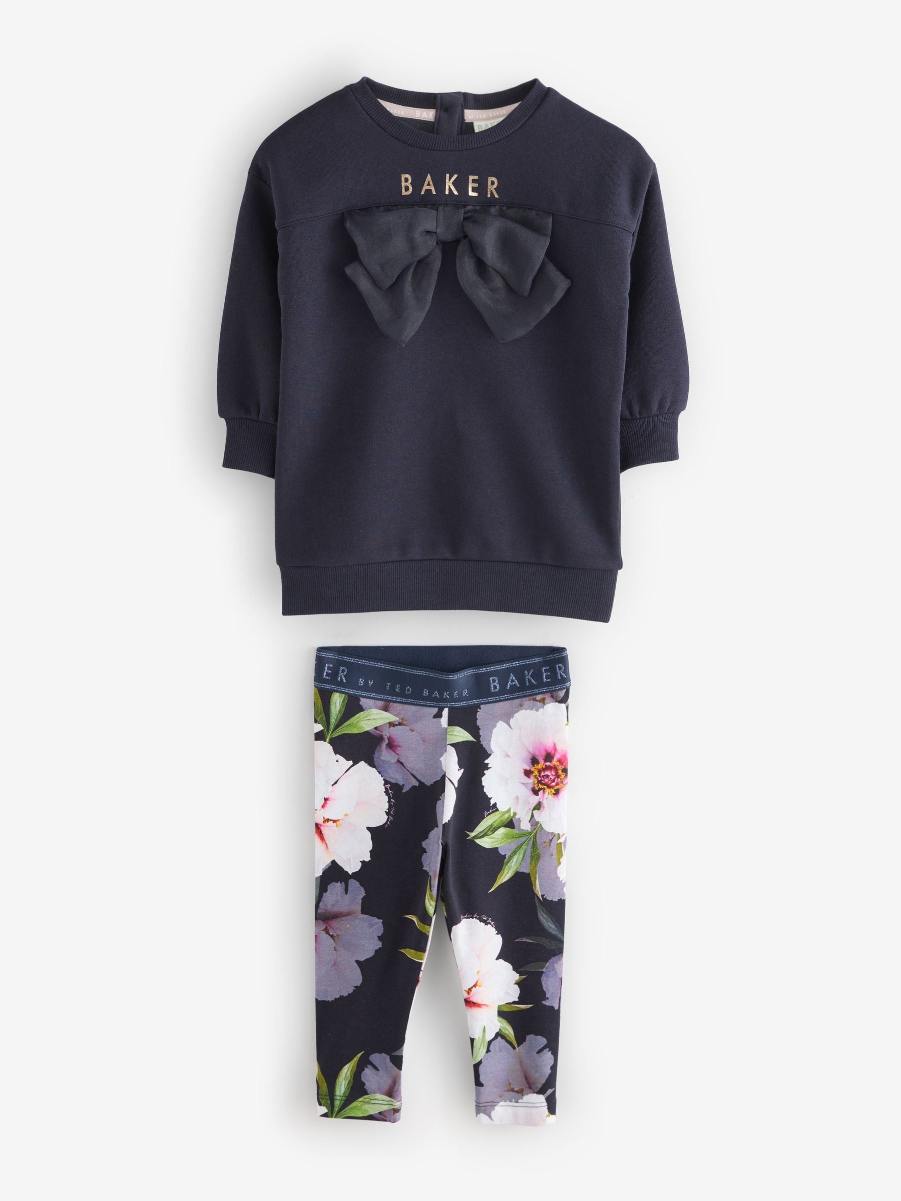 Baker by Ted Baker 2 Piece Longline Bow Sweat and Floral Leggings Set image 7