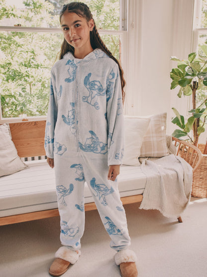 Blue Lilo & Stitch Fleece All-In-One (3-16yrs)