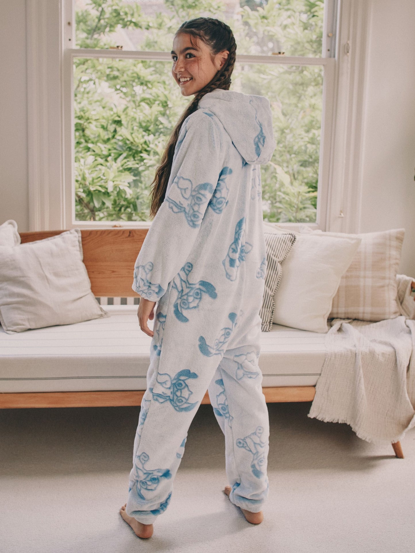 Blue Lilo & Stitch Fleece All-In-One (3-16yrs)