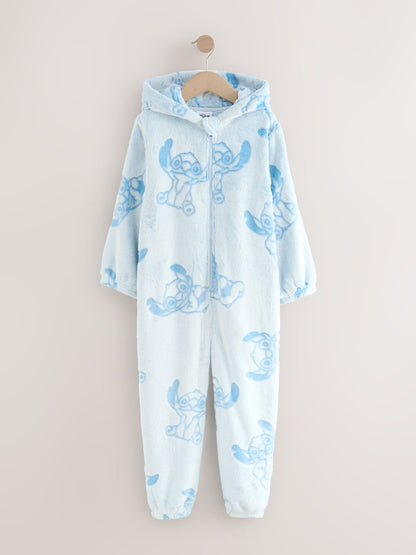 Blue Lilo & Stitch Fleece All-In-One (3-16yrs)