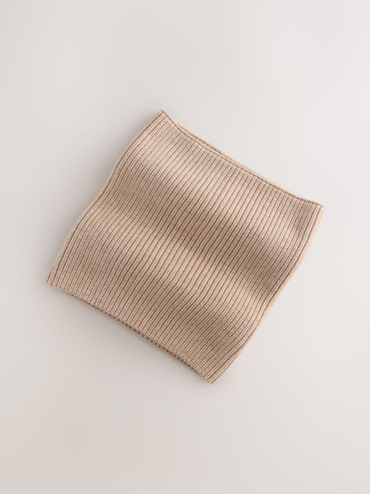 Neutral Beige Knitted Snood (1-16yrs) image 3