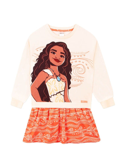 Character Orange Disney Moana 2 Sweatshirt 100% Cotton Dress image 6