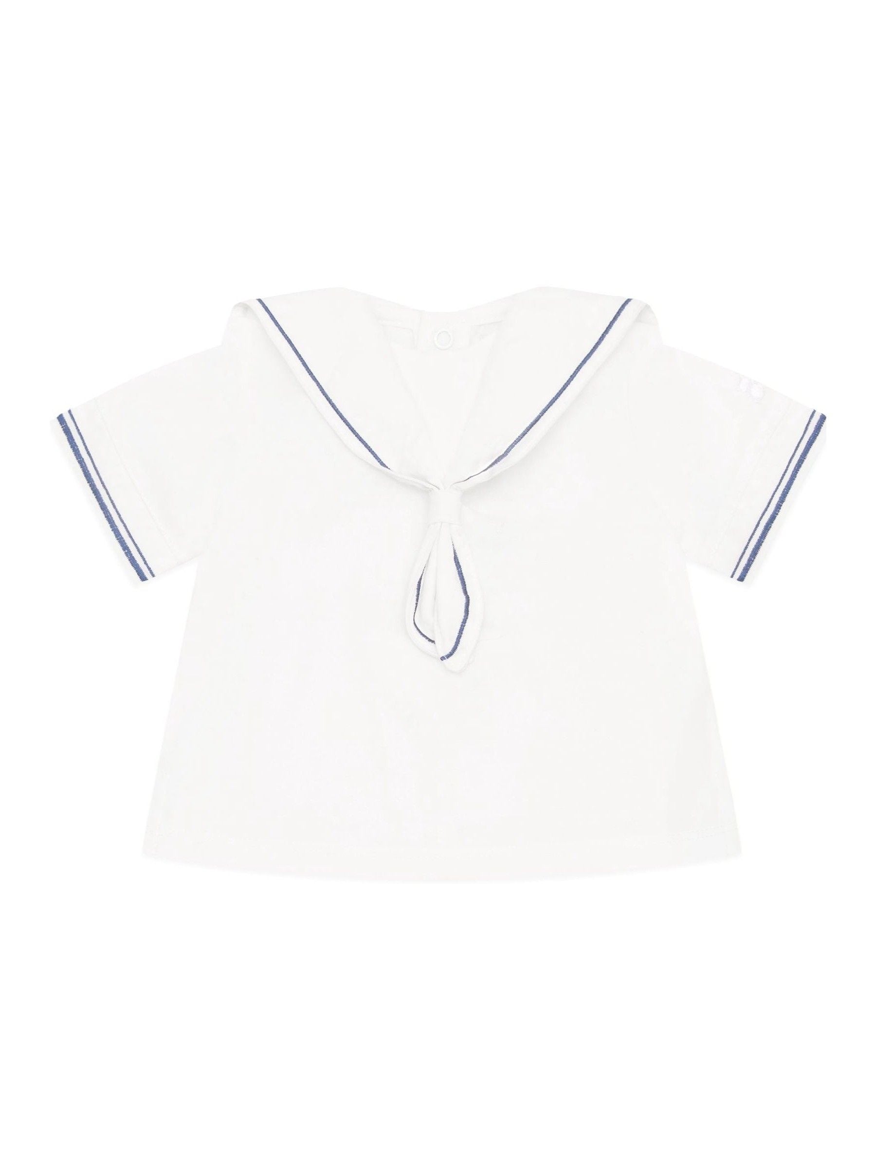 Emile Et Rose White Style Sailor Collar & Trim 2Pc Shorts & Hat Set image 3