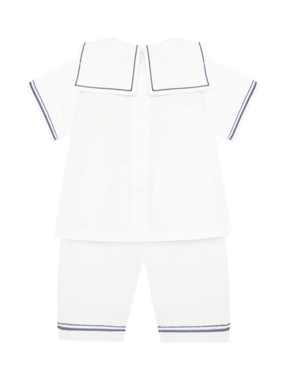 Emile Et Rose White Style Sailor Collar & Trim 2Pc Shorts & Hat Set image 6