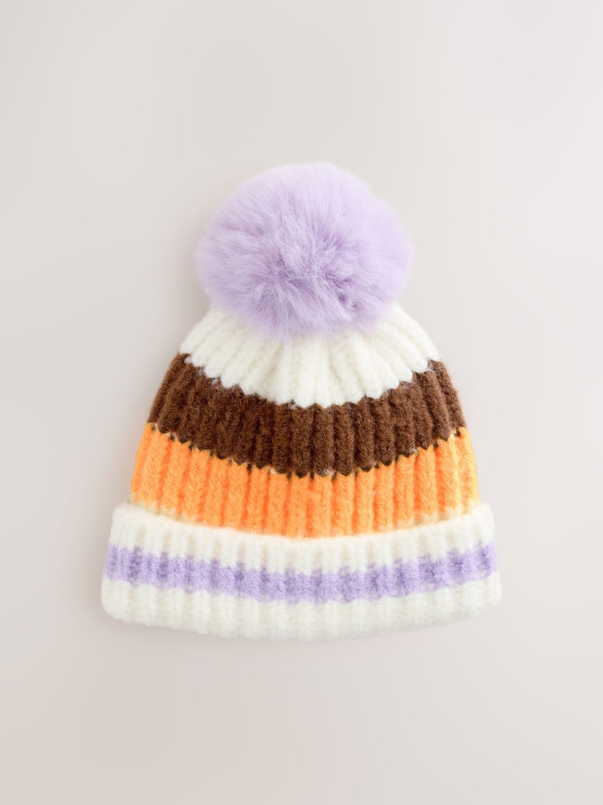 Purple/White Pom Beanie (1-16yrs) - image 1