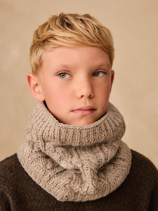 Neutral Cable Knit Snood (1-16yrs) image 1