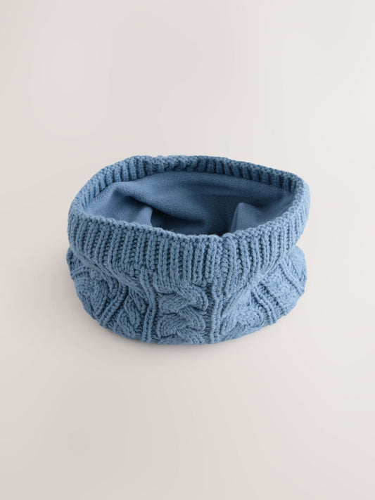 Blue Cable Knit Snood (1-16yrs) image 1