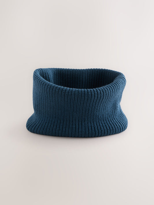 Petrol Blue Knitted Snood (1-16yrs) image 1