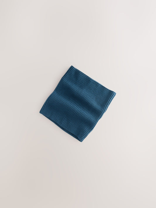 Petrol Blue Knitted Snood (1-16yrs) image 3