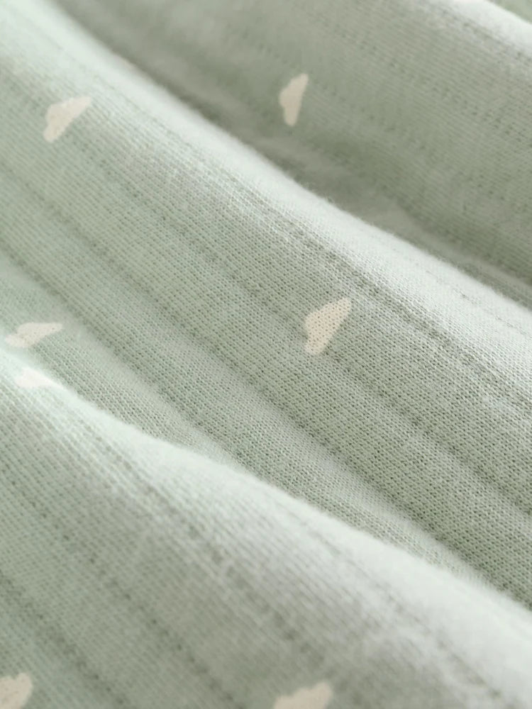 Sage Green Baby Quilted Sleepsuits 2 Pack