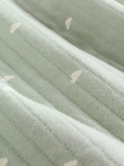 Sage Green Baby Quilted Sleepsuits 2 Pack