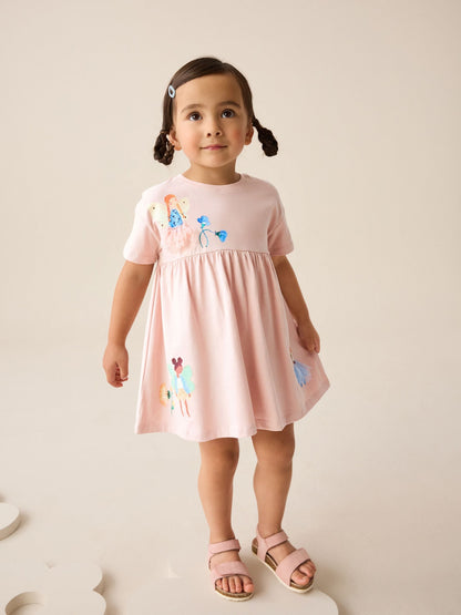 Fairy Pink Jersey Summer Dress (3mths-7yrs)