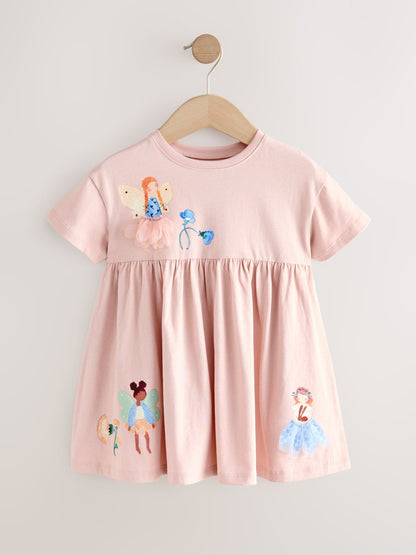 Fairy Pink Jersey Summer Dress (3mths-7yrs)