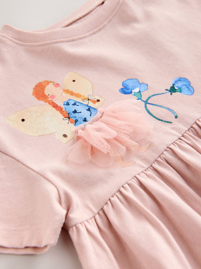 Fairy Pink Jersey Summer Dress (3mths-7yrs)