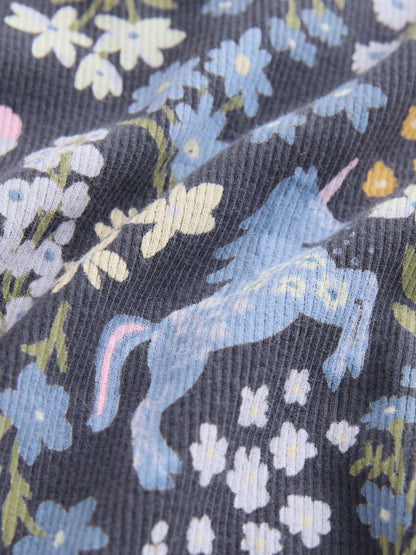 Dsiney Kidz - Navy Floral Unicorn Print Long Sleeve Ribbed T-Shirt (3mths-7yrs) image 6