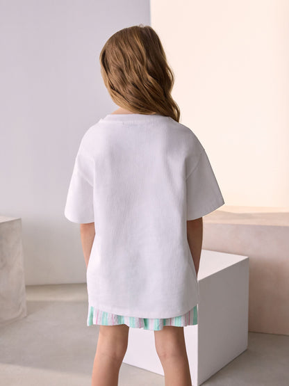 Dsiney Kidz - White Oversized Heavyweight T-Shirt (3-16yrs) image 3