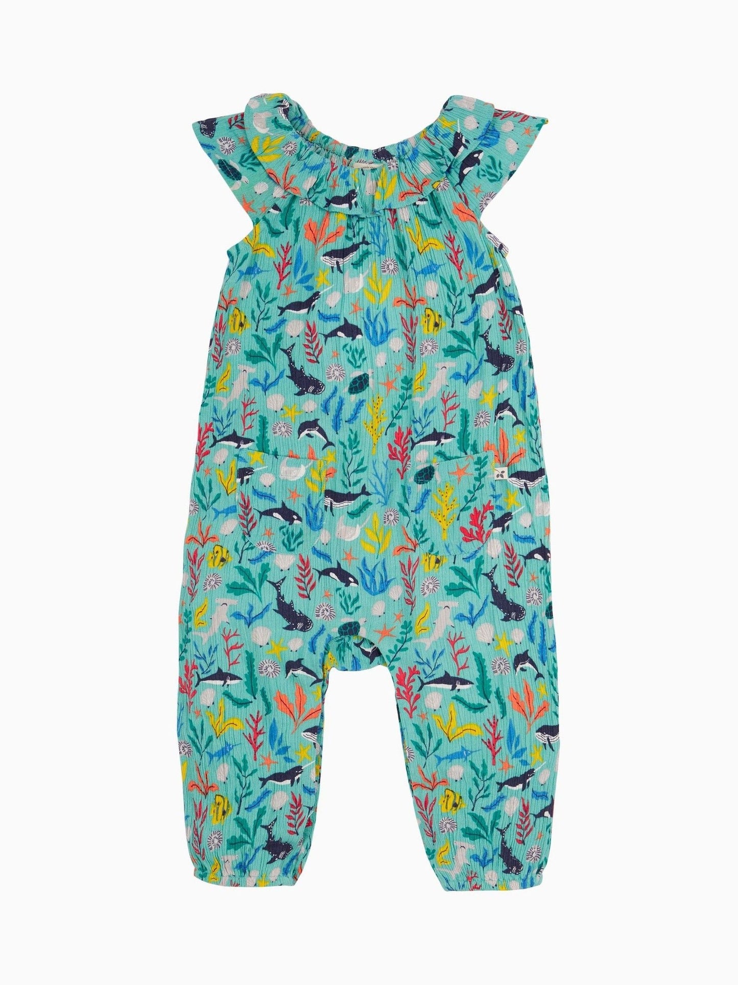 Frugi Blue Maris Playsuit Dungarees image 3