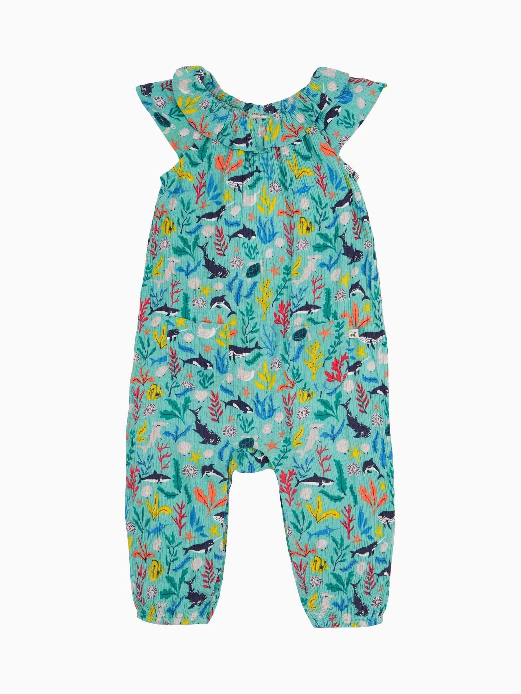Frugi Blue Maris Playsuit Dungarees image 3