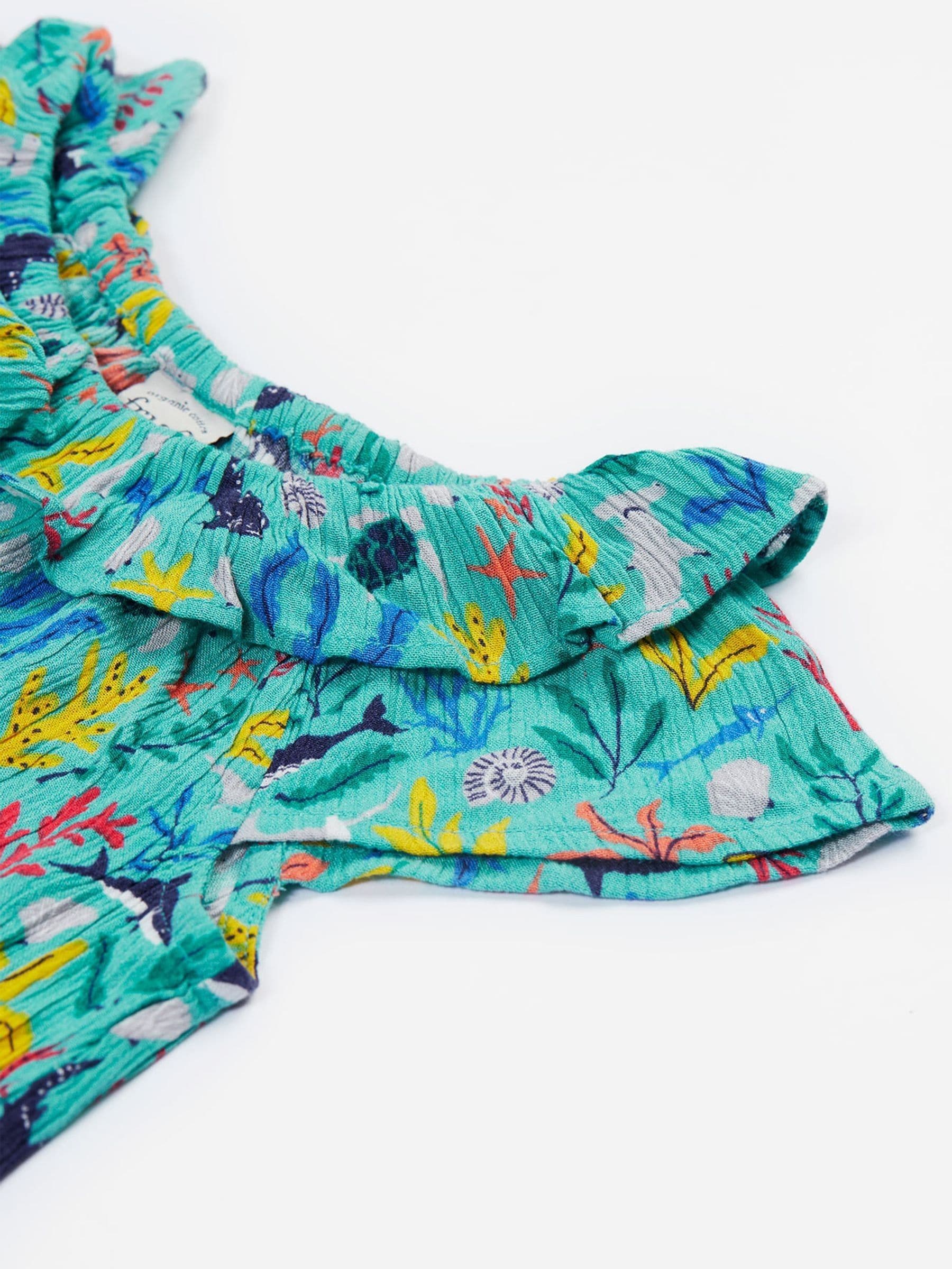 Frugi Blue Maris Playsuit Dungarees image 4