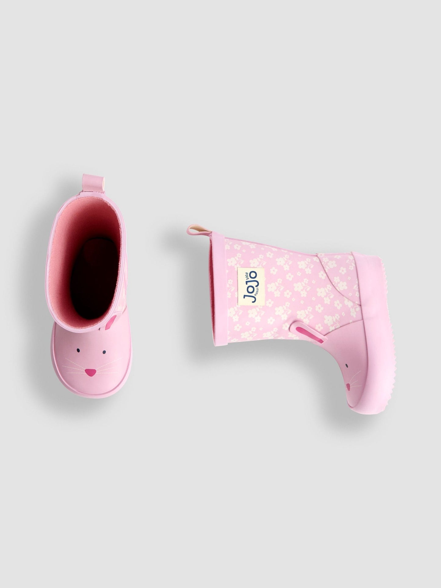 JoJo Maman Bébé Pink Bunny Floral Wellies image 5