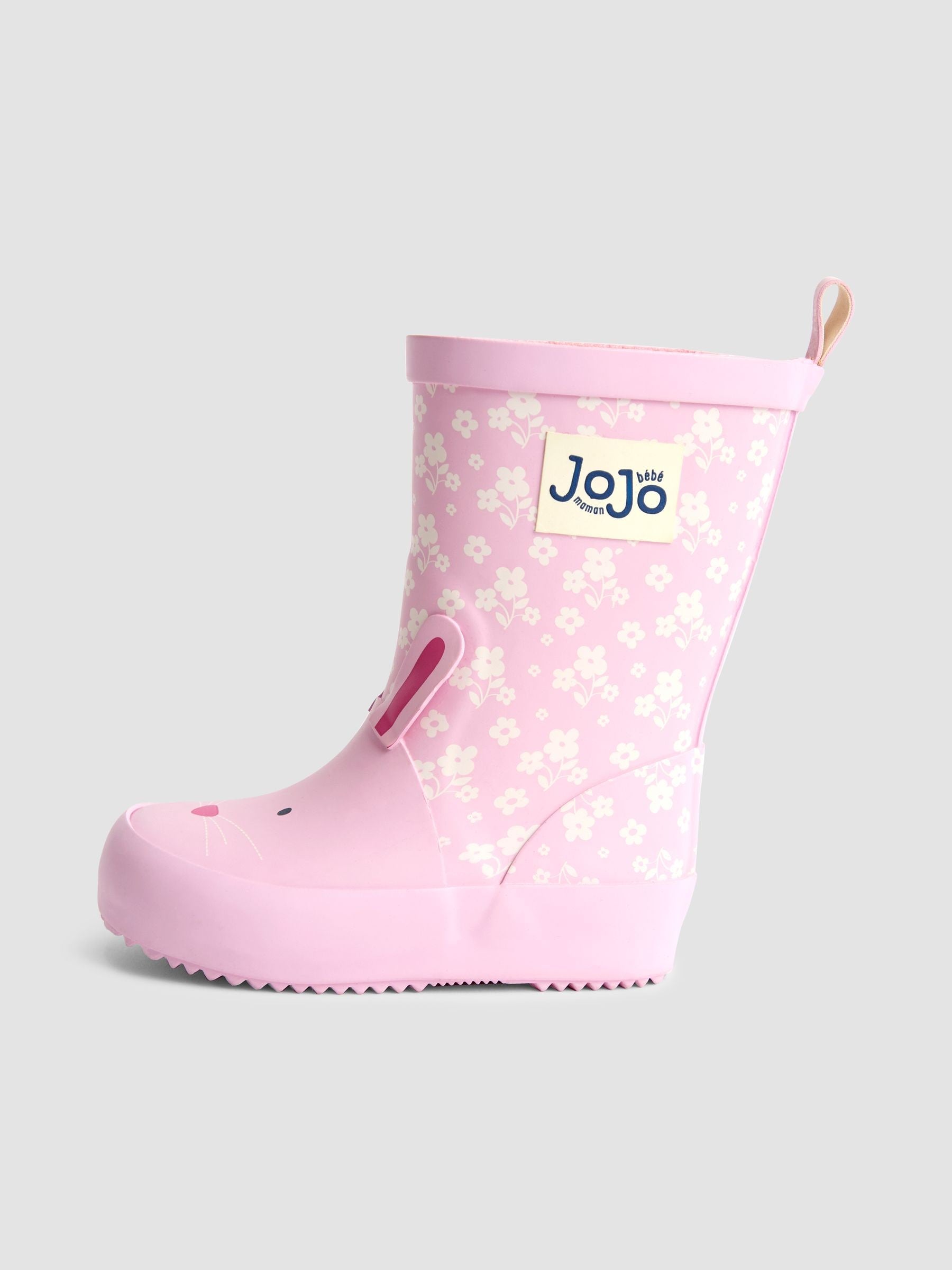 JoJo Maman Bébé Pink Bunny Floral Wellies image 6
