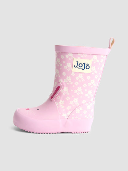 JoJo Maman Bébé Pink Bunny Floral Wellies image 6