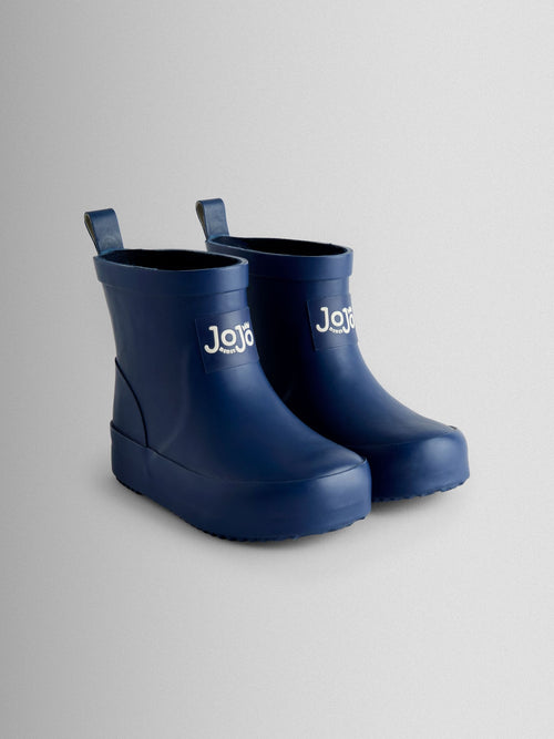 JoJo Maman Bébé Navy Blue Short Plain Wellie Boot image 1
