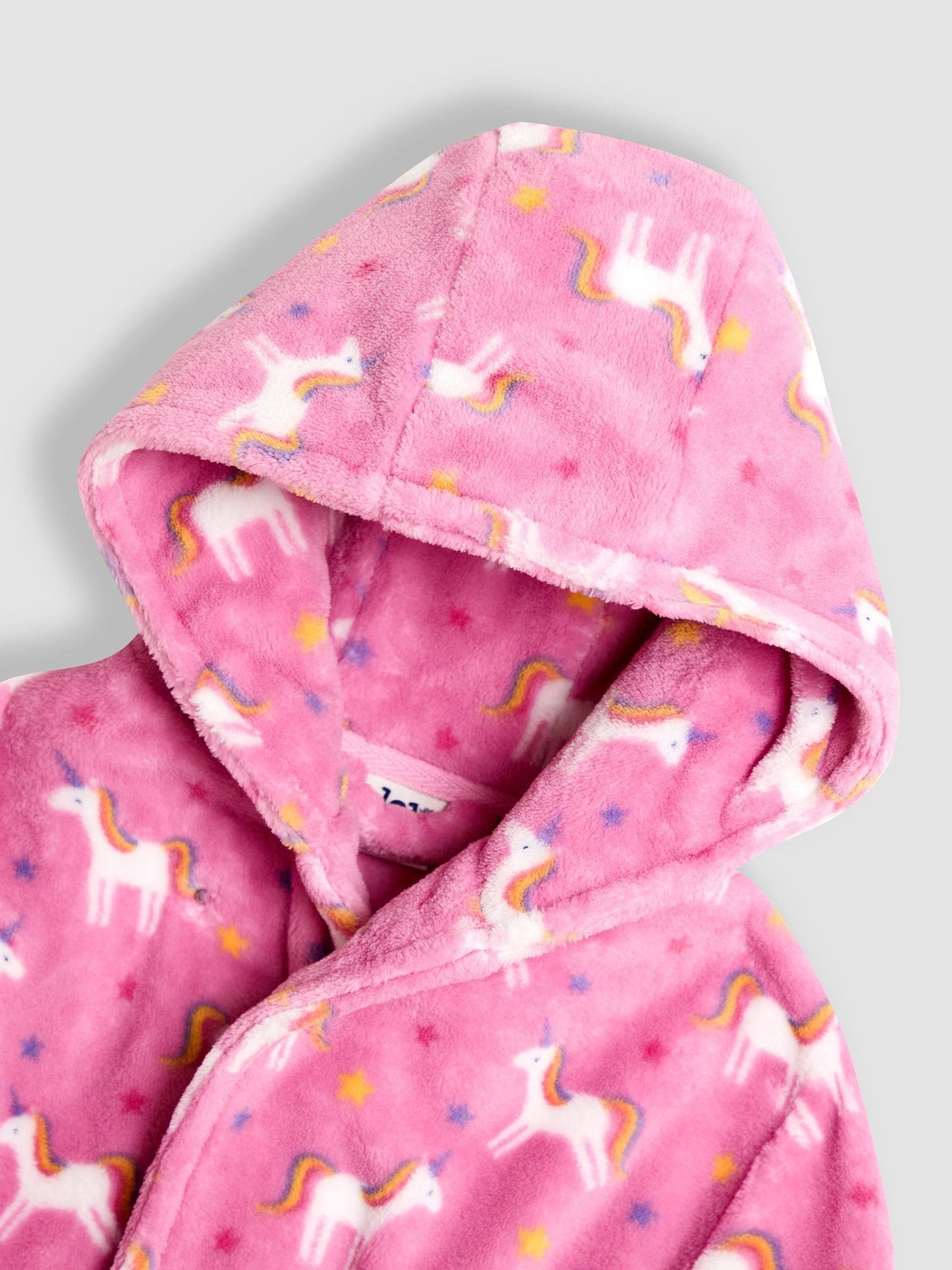JoJo Maman Bébé Pink Unicorn Dressing Gown image 3