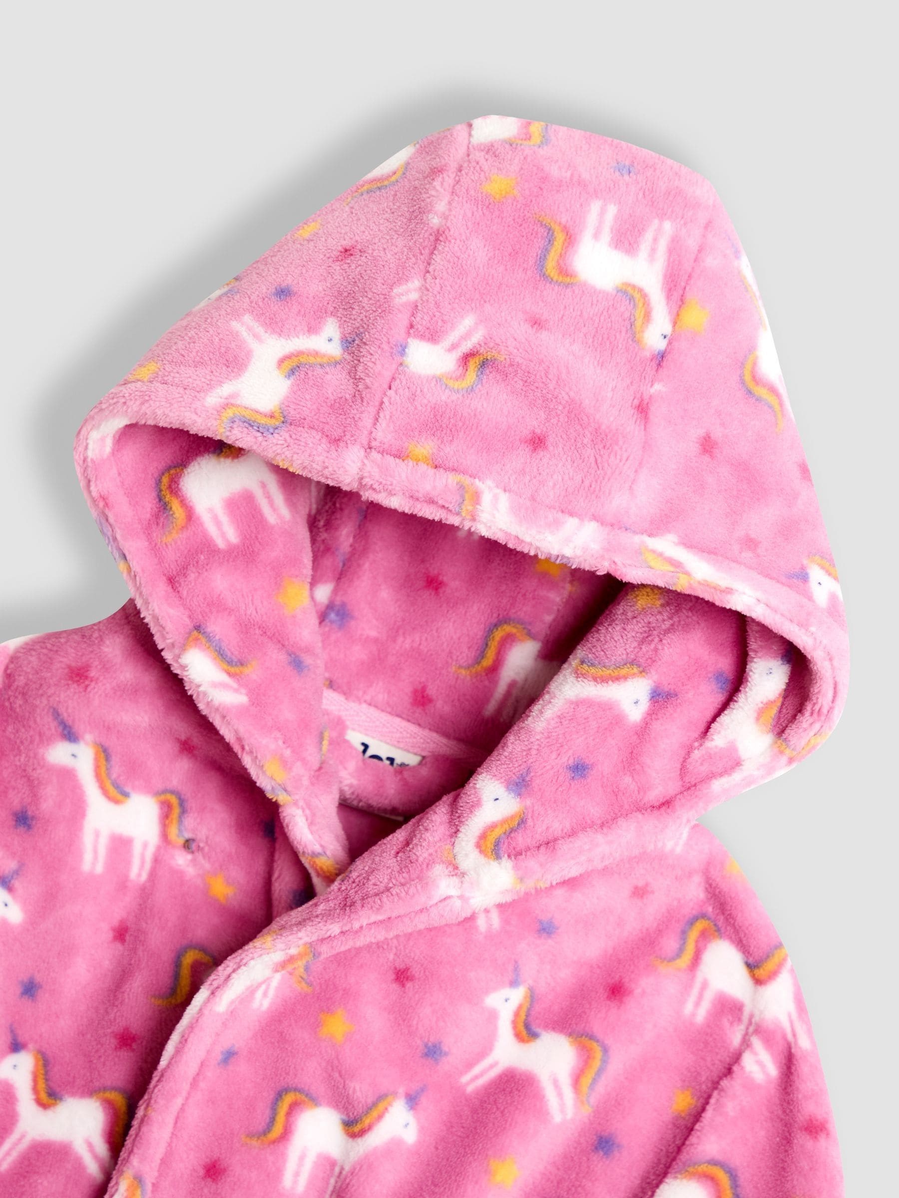 JoJo Maman Bébé Pink Unicorn Dressing Gown image 3