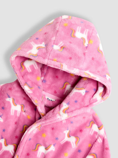 JoJo Maman Bébé Pink Unicorn Dressing Gown image 3