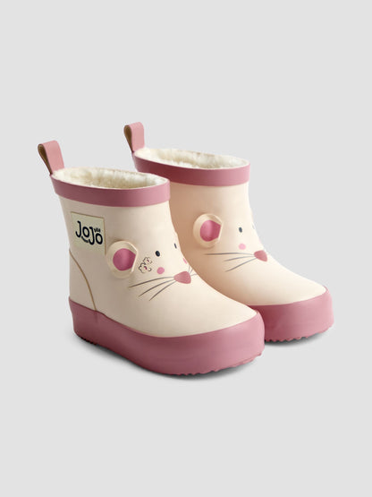 JoJo Maman Bébé Cream Print Short Wellies image 1