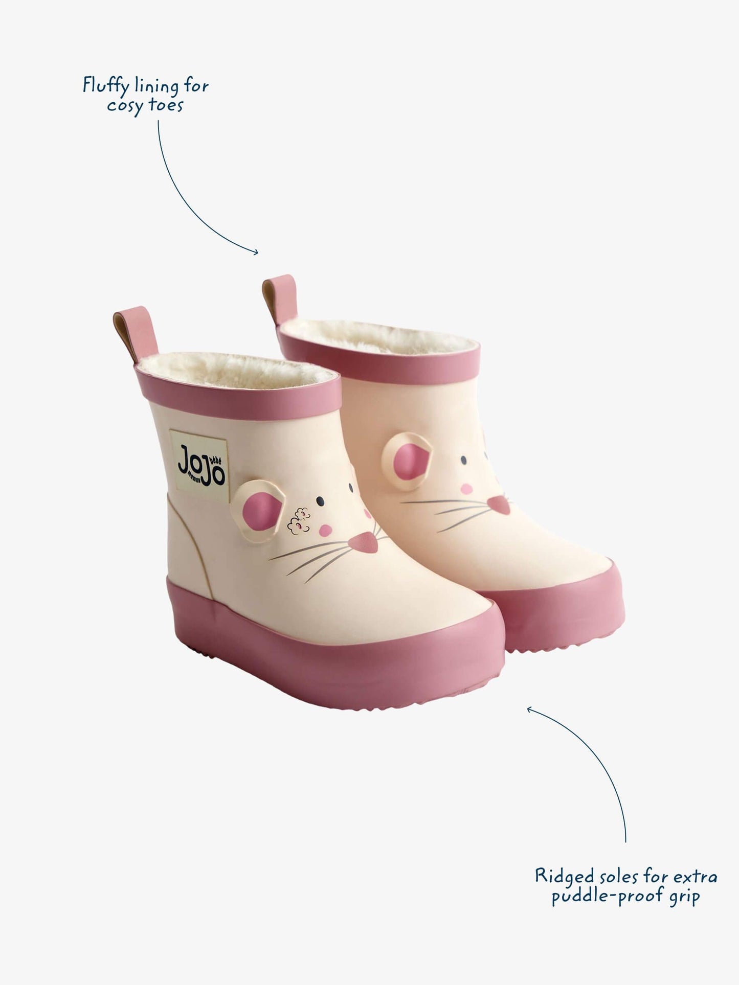 JoJo Maman Bébé Cream Print Short Wellies image 3
