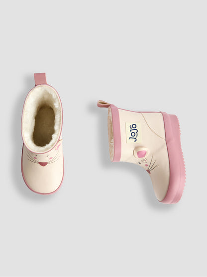 JoJo Maman Bébé Cream Print Short Wellies image 5