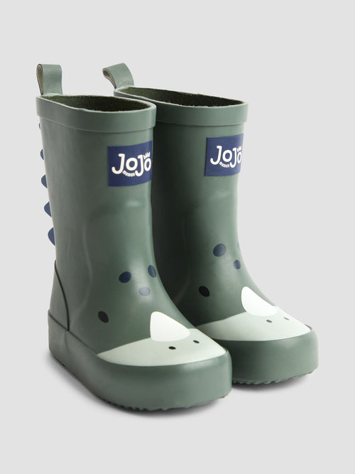 JoJo Maman Bébé Khaki Green Dino Wellies image 1