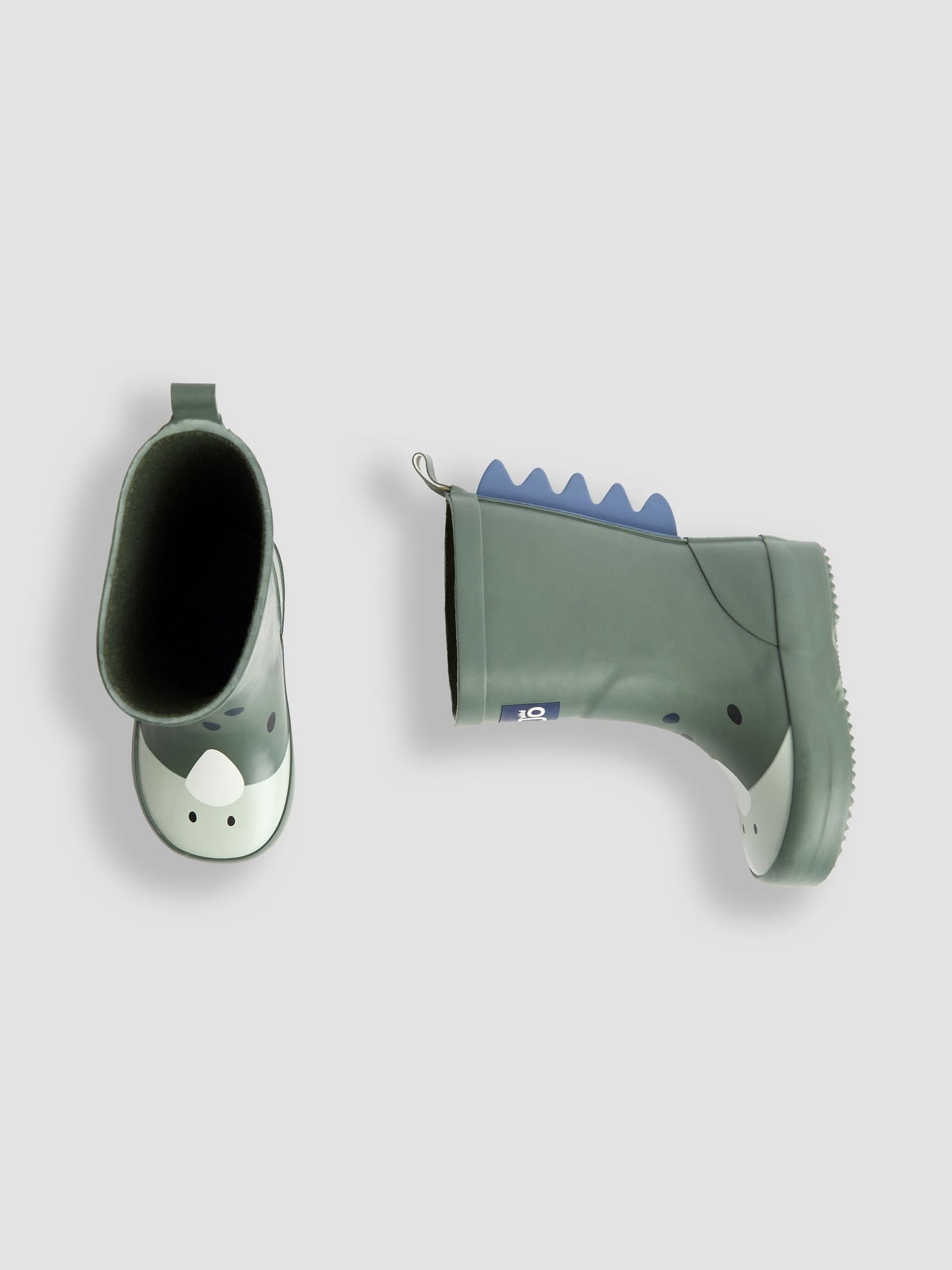 JoJo Maman Bébé Khaki Green Dino Character Wellies image 5