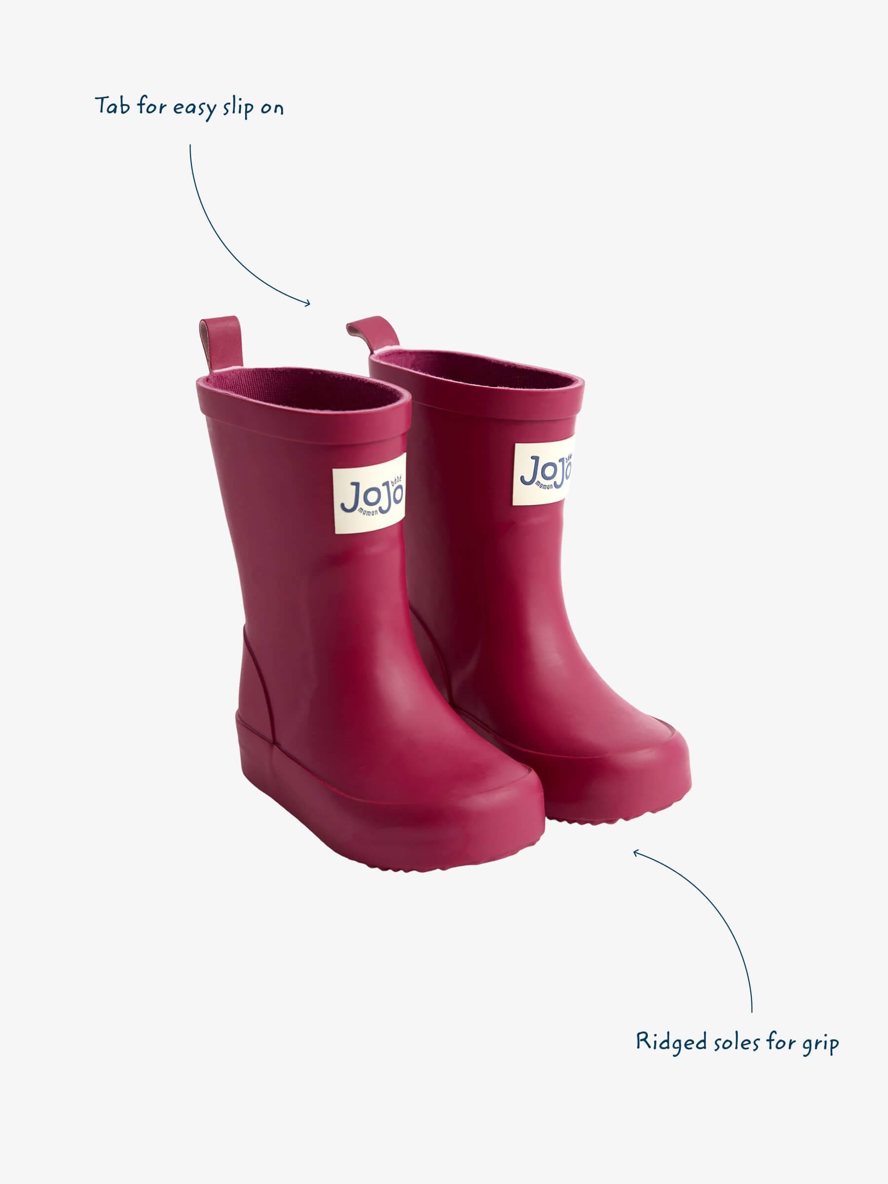 JoJo Maman Bébé Raspberry Plain Wellies image 4