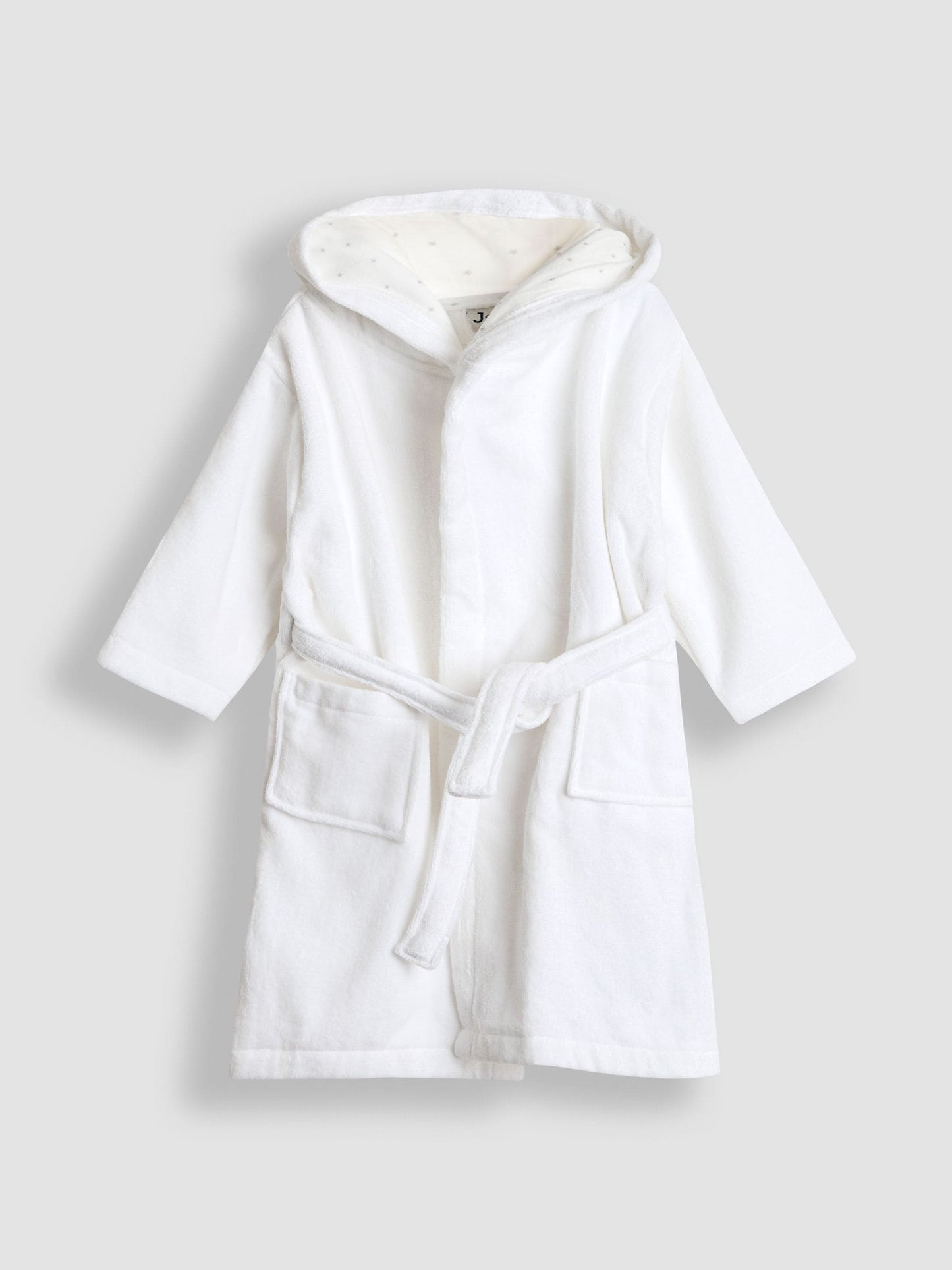 JoJo Maman Bébé White Towelling Bath Robe image 1