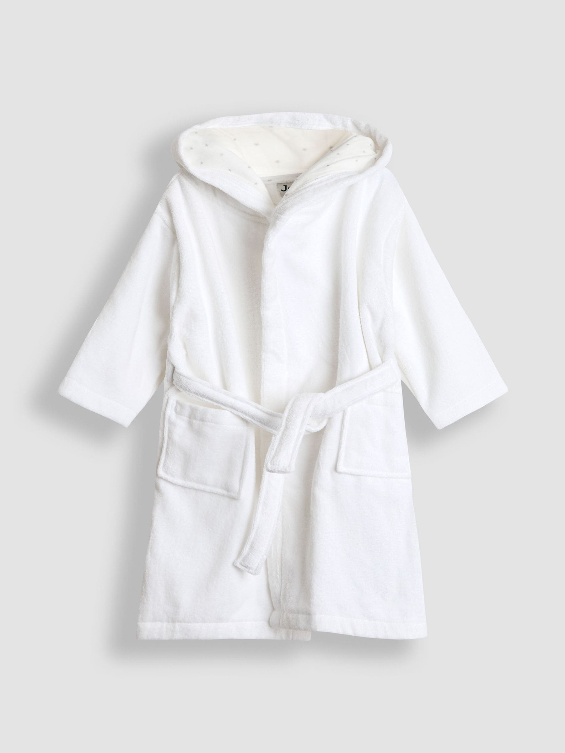 JoJo Maman Bébé White Towelling Bath Robe image 1