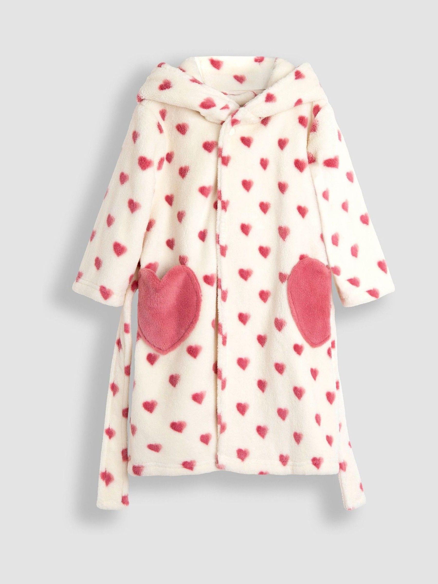 JoJo Maman Bébé Cream Heart Dressing Gown image 1